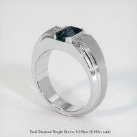 1.61 Ct. Color Change Sapphire Ring, 18K White Gold 2