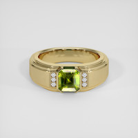 2.32 Ct. Yellowish Green Sphene (Titanite) Ring, 10K Yellow Gold 1
