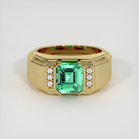 1.95 Ct. Emerald Ring, 18K Yellow Gold 1