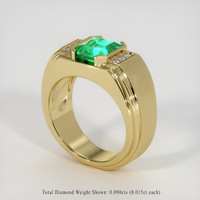 1.95 Ct. Emerald Ring, 18K Yellow Gold 2