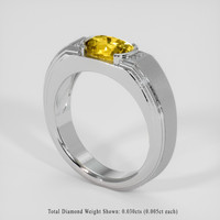 2.07 Ct. Yellow Sapphire Ring, Platinum 950 2