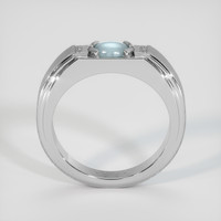 0.74 Ct. Greenish Blue Sapphire Ring, Platinum 950 3