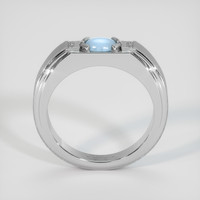 0.74 Ct. Greenish Blue Sapphire Ring, 14K White Gold 3