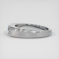 0.74 Ct. Greenish Blue Sapphire Ring, 14K White Gold 4