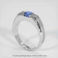1.30 Ct. Sapphire Ring, 14K White Gold 2