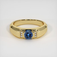 1.20 Ct. Blue Sapphire Ring, 18K Yellow Gold 1
