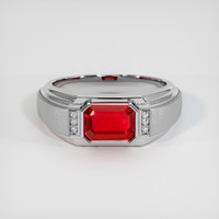 1.20 Ct. Ruby Ring, Platinum 950 1