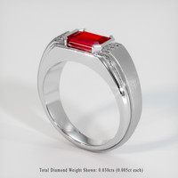 1.20 Ct. Ruby Ring, Platinum 950 2