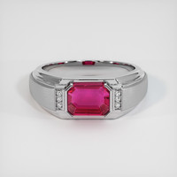 1.29 Ct. Ruby Ring, Platinum 950 1