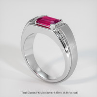 1.29 Ct. Ruby Ring, Platinum 950 2