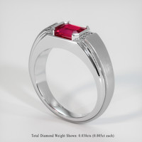 1.03 Ct. Ruby Ring, Platinum 950 2