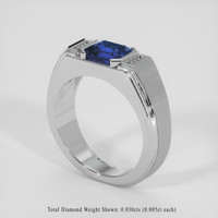 1.62 Ct. Blue Sapphire Ring, Platinum 950 2