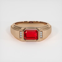 1.20 Ct. Ruby Ring, 14K Rose Gold 1