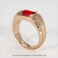 1.20 Ct. Ruby Ring, 14K Rose Gold 2