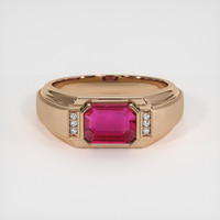 1.29 Ct. Ruby Ring, 14K Rose Gold 1