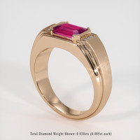 1.29 Ct. Ruby Ring, 14K Rose Gold 2