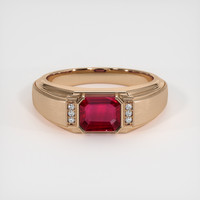 1.03 Ct. Ruby Ring, 14K Rose Gold 1