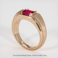 1.03 Ct. Ruby Ring, 14K Rose Gold 2