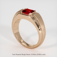 1.03 Ct. Ruby Ring, 14K Rose Gold 2