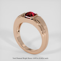 3.00 Ct. Ruby Ring, 18K Rose Gold 2
