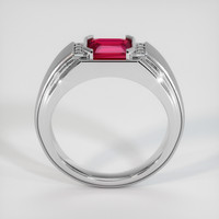 1.03 Ct. Pinkish Red Ruby Ring, 10K White Gold 3