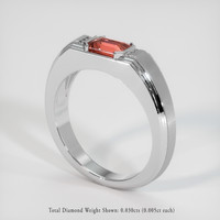1.13 Ct. Sapphire Ring, 14K White Gold 2
