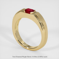 0.83 Ct. Ruby Ring, 14K Yellow Gold 2