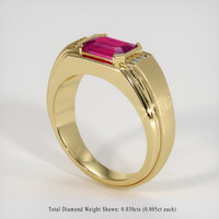 1.29 Ct. Ruby Ring, 14K Yellow Gold 2