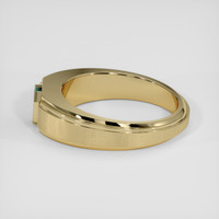 0.84 Ct. Bluish Green Sapphire Ring, 14K Yellow Gold 4