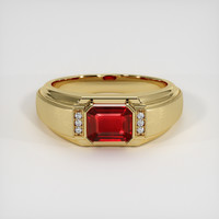 1.03 Ct. Ruby Ring, 18K Yellow Gold 1