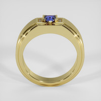 0.60 Ct. Blue Sapphire Ring, 18K Yellow Gold 3