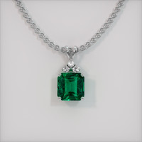 2.42 Ct. Emerald Pendant, Platinum 950 1