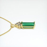 2.66 Ct. Emerald Pendant, 18K Yellow Gold 3