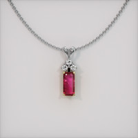 1.57 Ct. Ruby Pendant, 14K Yellow & White 1