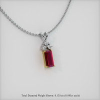 1.57 Ct. Ruby Pendant, 14K Yellow & White 2