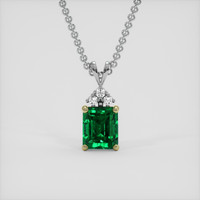 2.60 Ct. Emerald Pendant, 18K Yellow & White 1