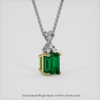 2.60 Ct. Emerald Pendant, 18K Yellow & White 2