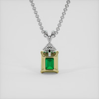2.60 Ct. Emerald Pendant, 18K Yellow & White 4