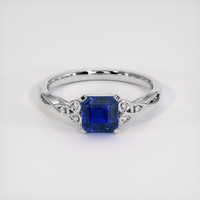 1.57 Ct. Blue Sapphire Ring, Platinum 950 1