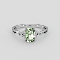 1.83 Ct. Green Sapphire Ring, Platinum 950 1
