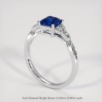 1.57 Ct. Blue Sapphire Ring, 14K White Gold 2