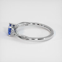 0.54 Ct. Blue Sapphire Ring, 14K White Gold 4