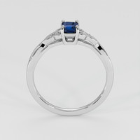 0.40 Ct. Greenish Blue Sapphire Ring, 18K White Gold 3