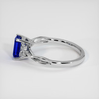 1.20 Ct. Blue Sapphire Ring, 18K White Gold 4