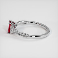 0.52 Ct. Ruby Ring, 18K White Gold 4