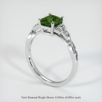 1.45 Ct. Bi Color Sapphire Ring, 18K White Gold 2
