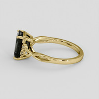 2.86 Ct. Green Sapphire Ring, 14K Yellow Gold 4