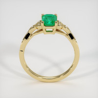 0.89 Ct. Emerald Ring, 18K Yellow Gold 3