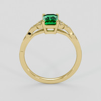 0.91 Ct. Emerald Ring, 18K Yellow Gold 3