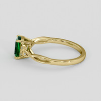 0.91 Ct. Emerald Ring, 18K Yellow Gold 4